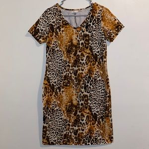 Women With Control Leopard Print Dress